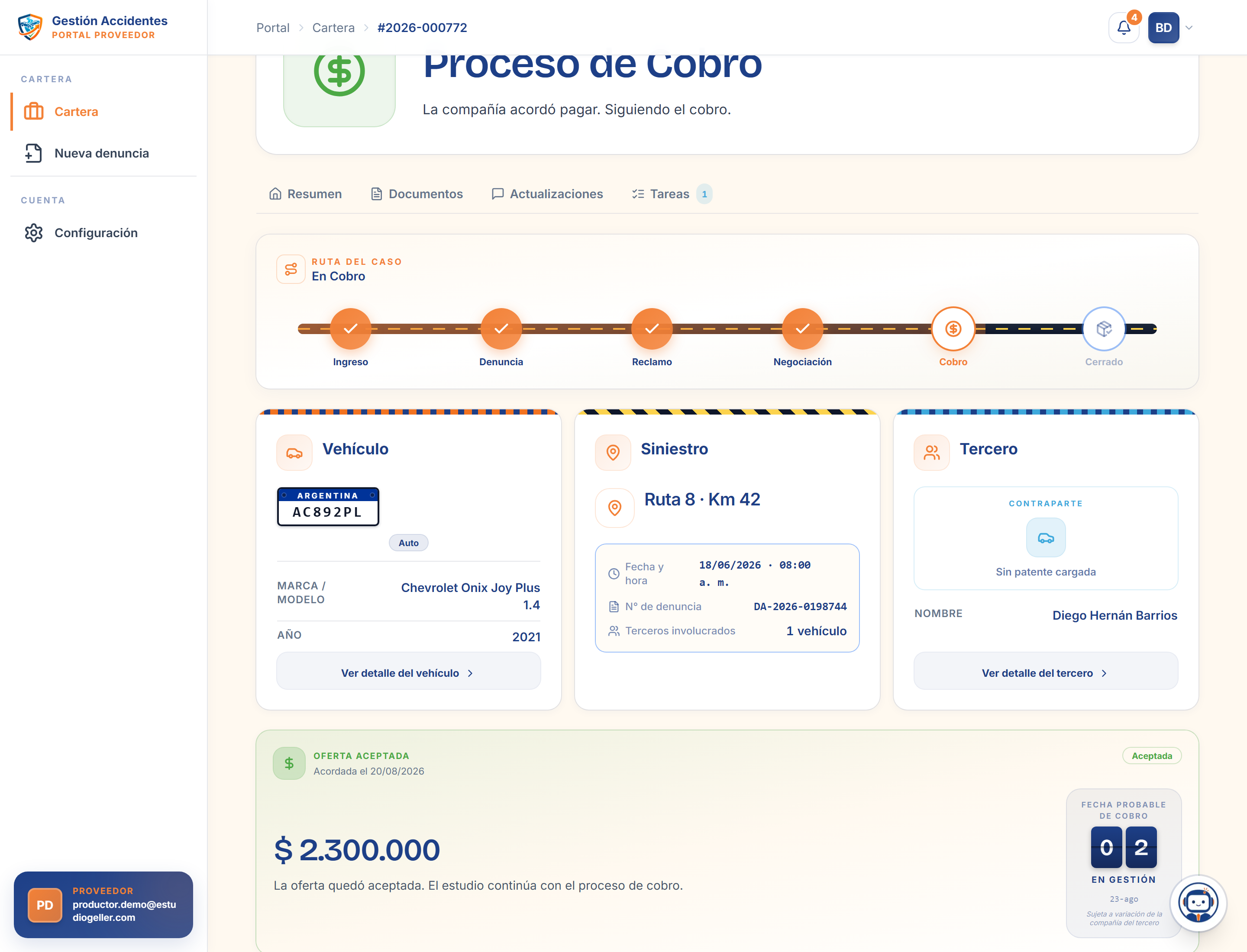Ruta del caso