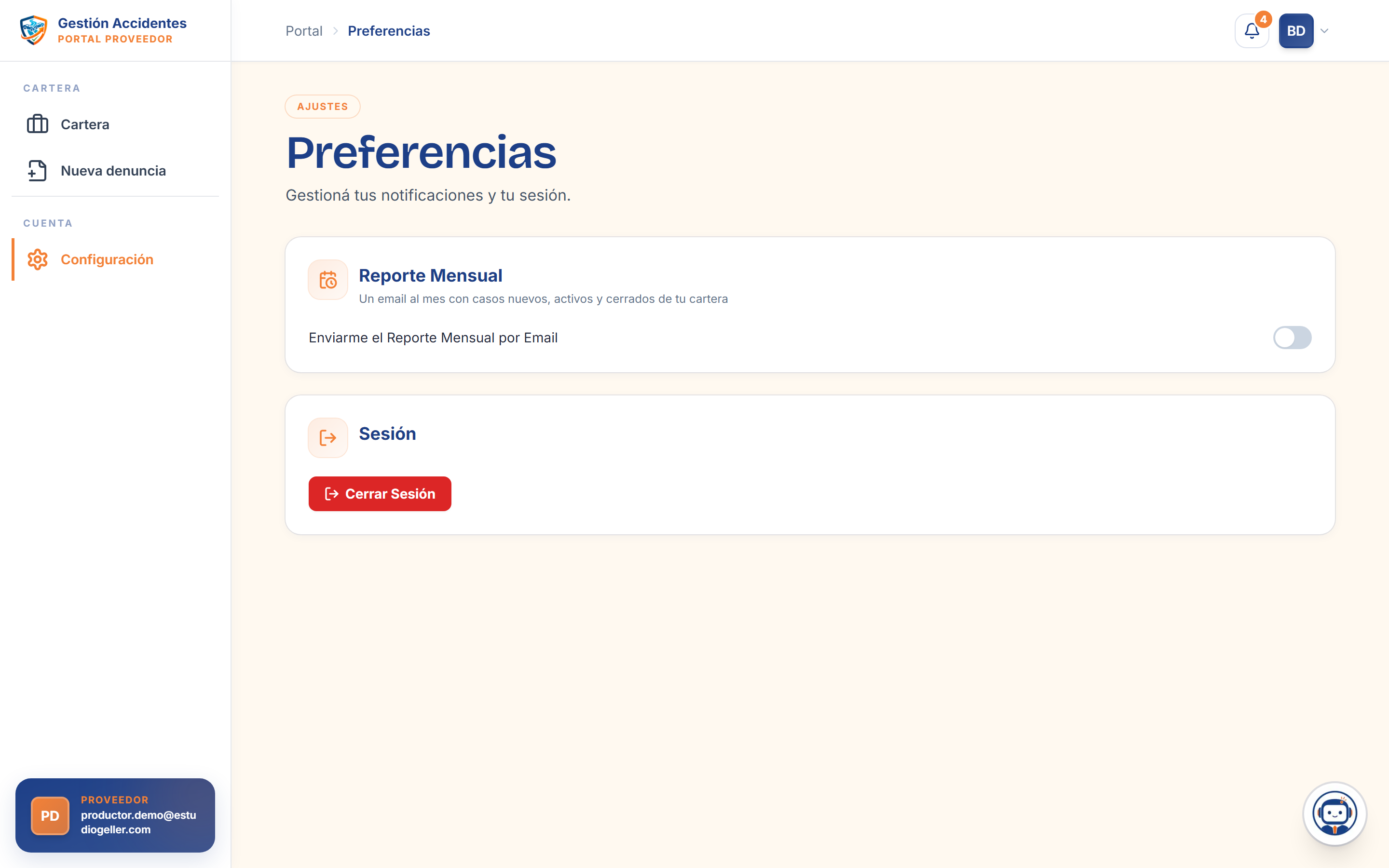 Reportes periódicos